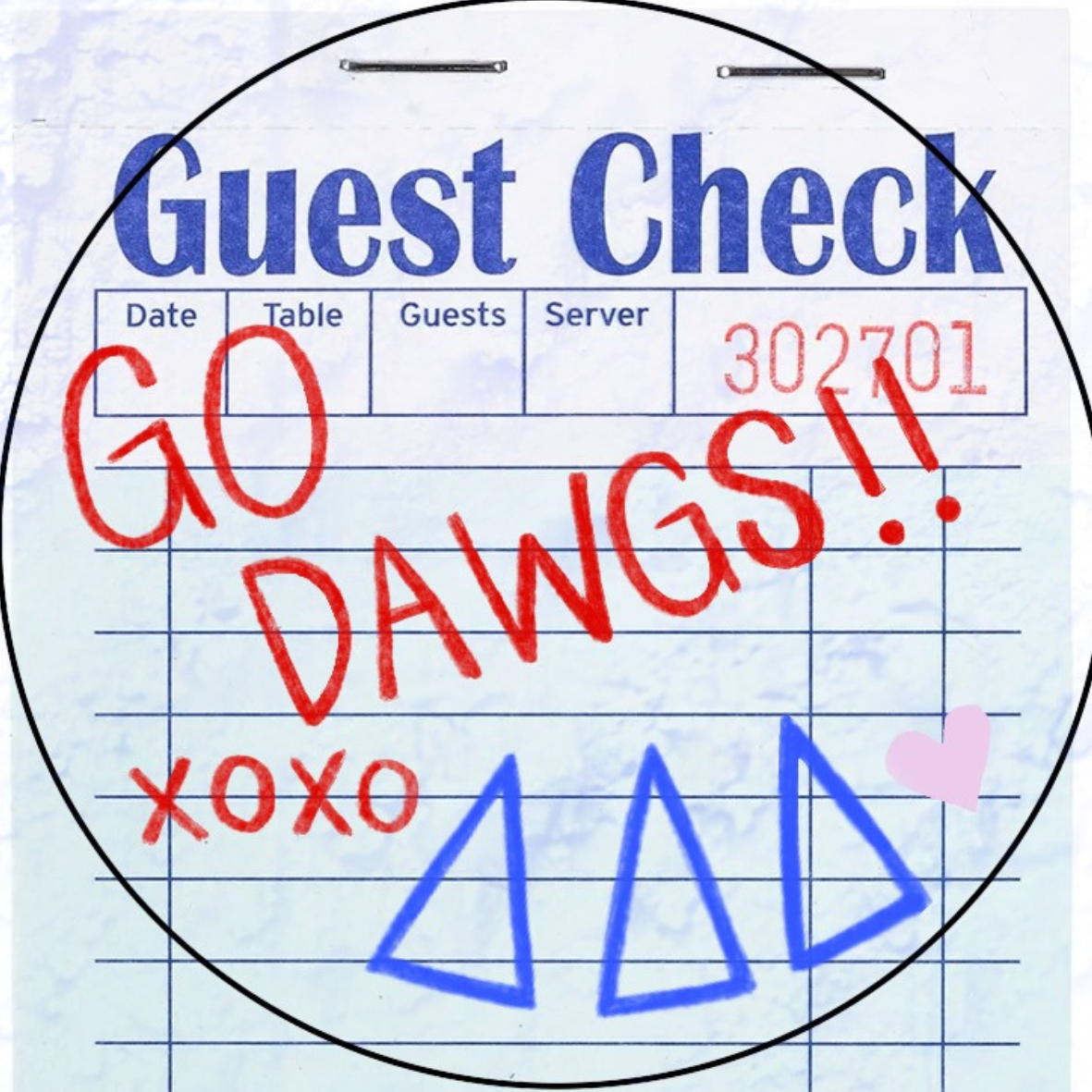 Guest Check Sorority Button