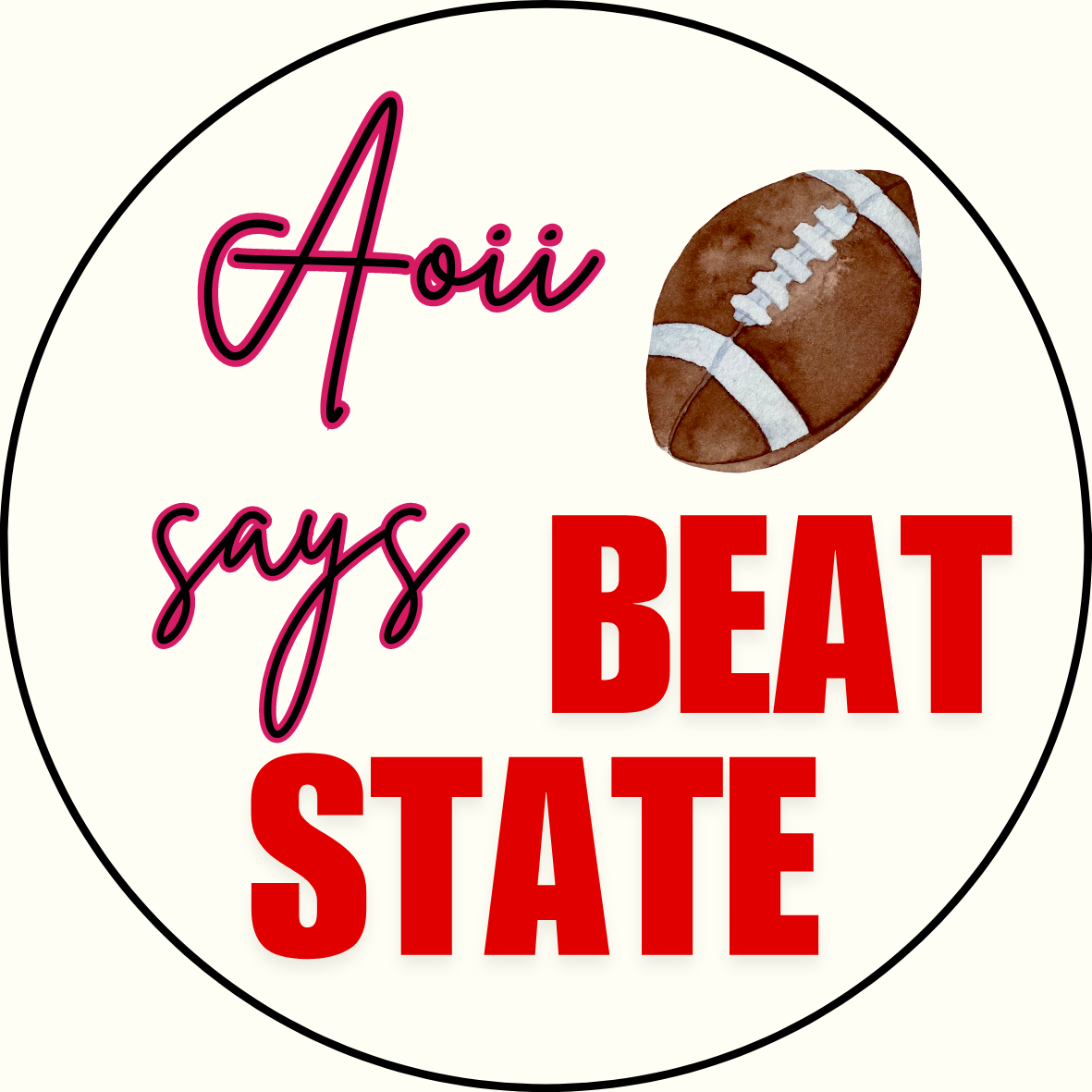 UGA vs. State "Beat State" Sorority Sticker- 2 Pack