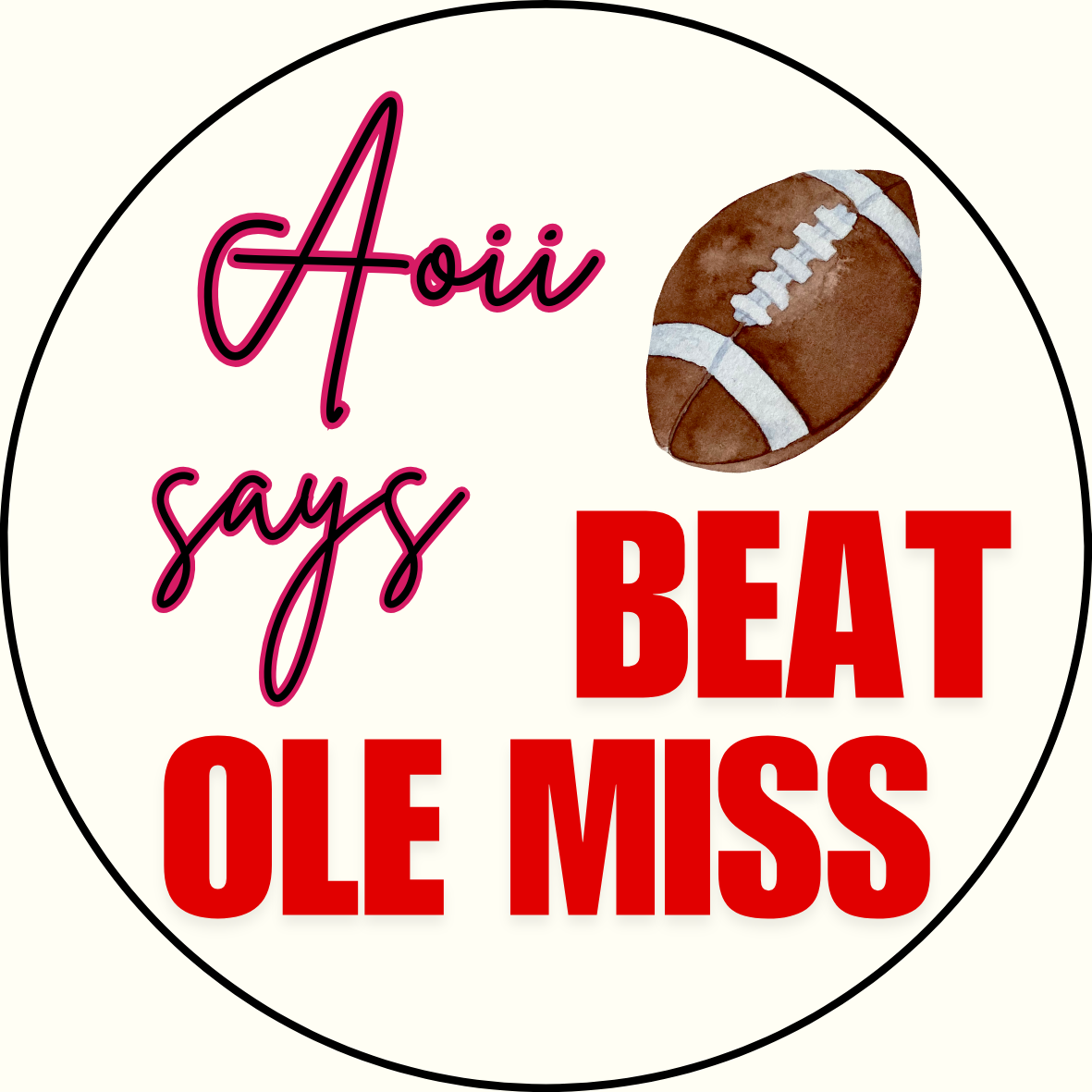 UGA vs. Ole Miss "Beat Ole Miss" Sorority Sticker- 2 Pack