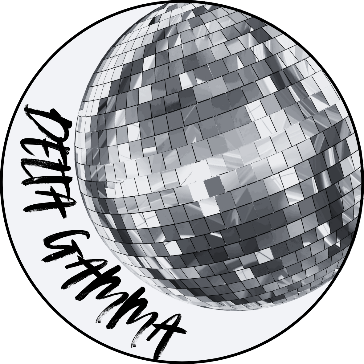 Silver Disco Sorority Sticker