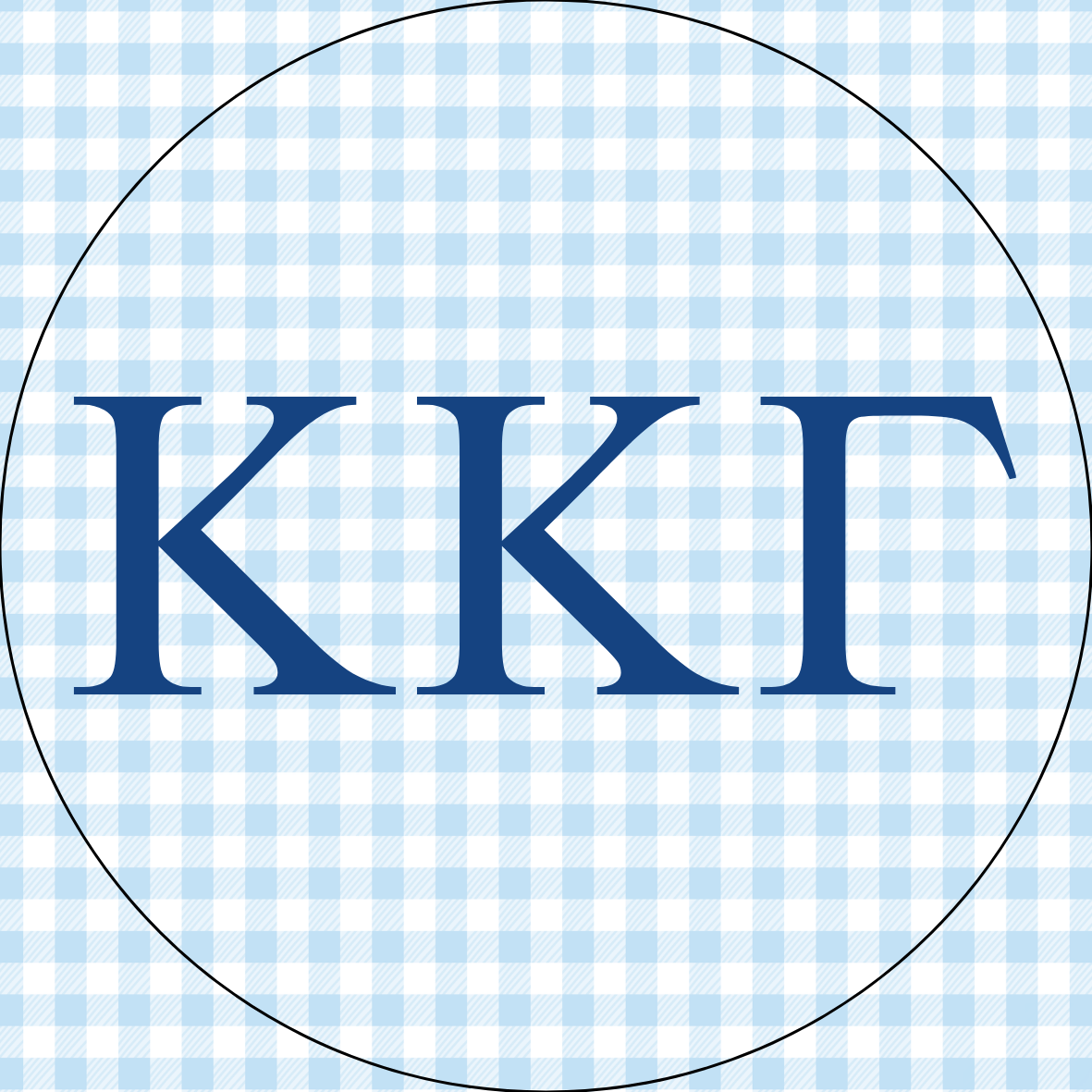 Ole Miss Gingham Sorority Letters Sticker- 2 Pack