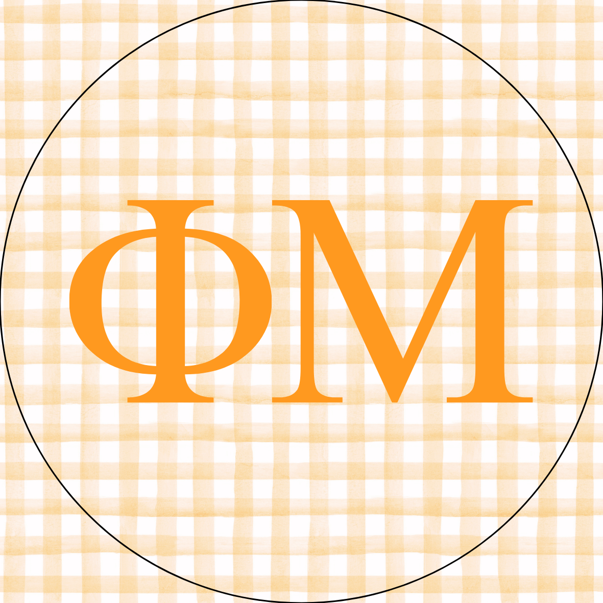 UTK Gingham Sorority Letters Sticker- 2 Pack