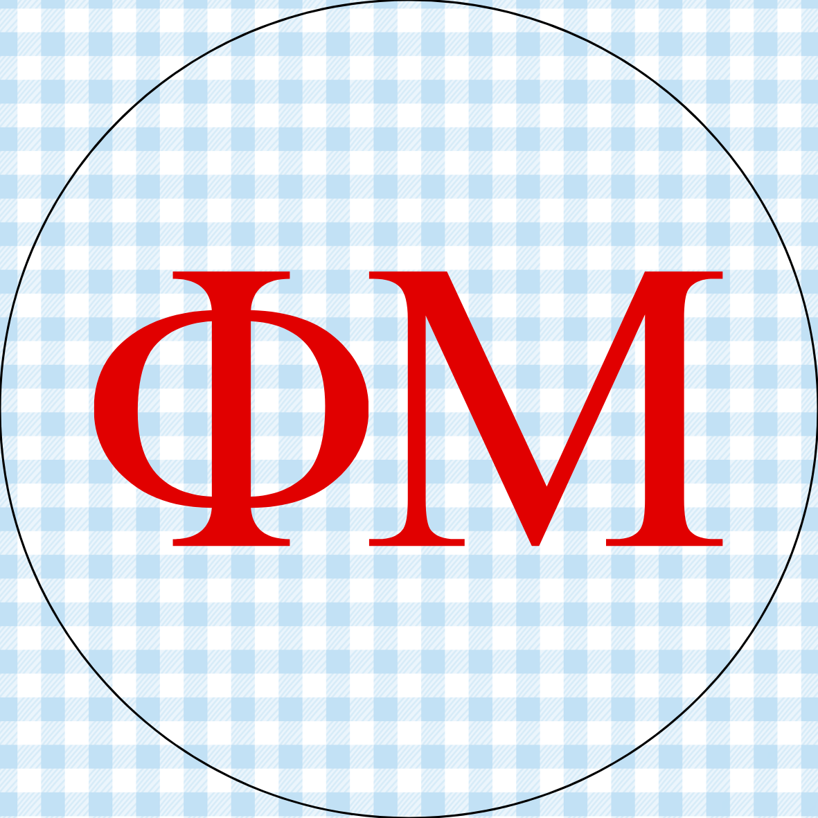 Ole Miss Gingham Sorority Letters Sticker- 2 Pack