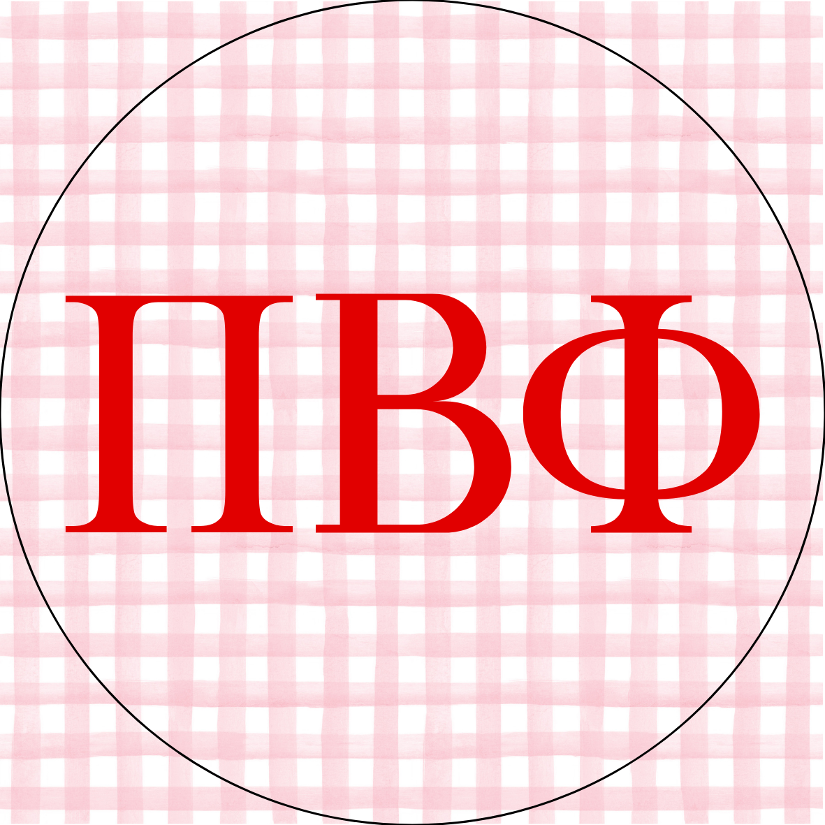 Ole Miss Gingham Sorority Letters Sticker- 2 Pack