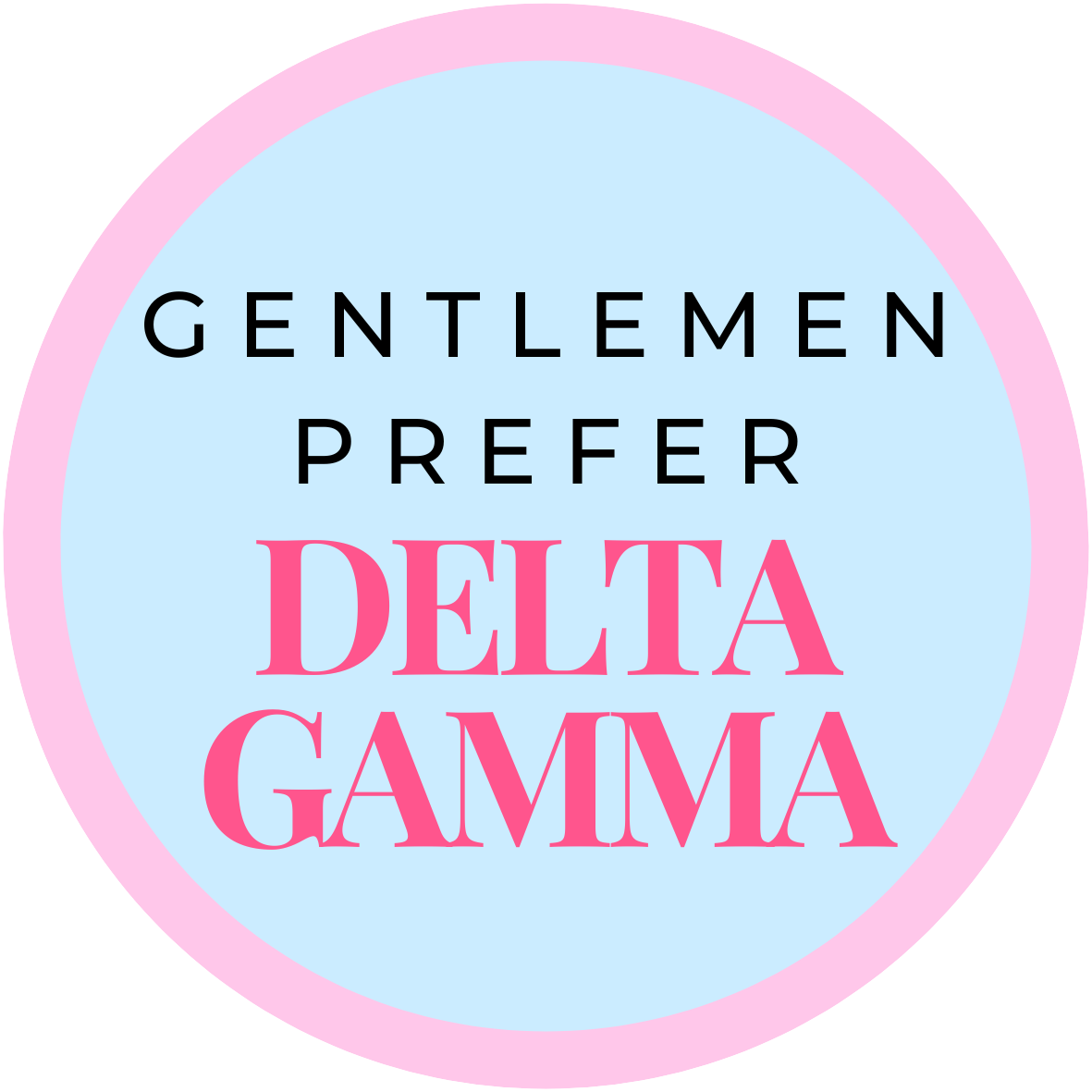 Gentlemen Prefer Block Sorority Sticker- 2 Pack