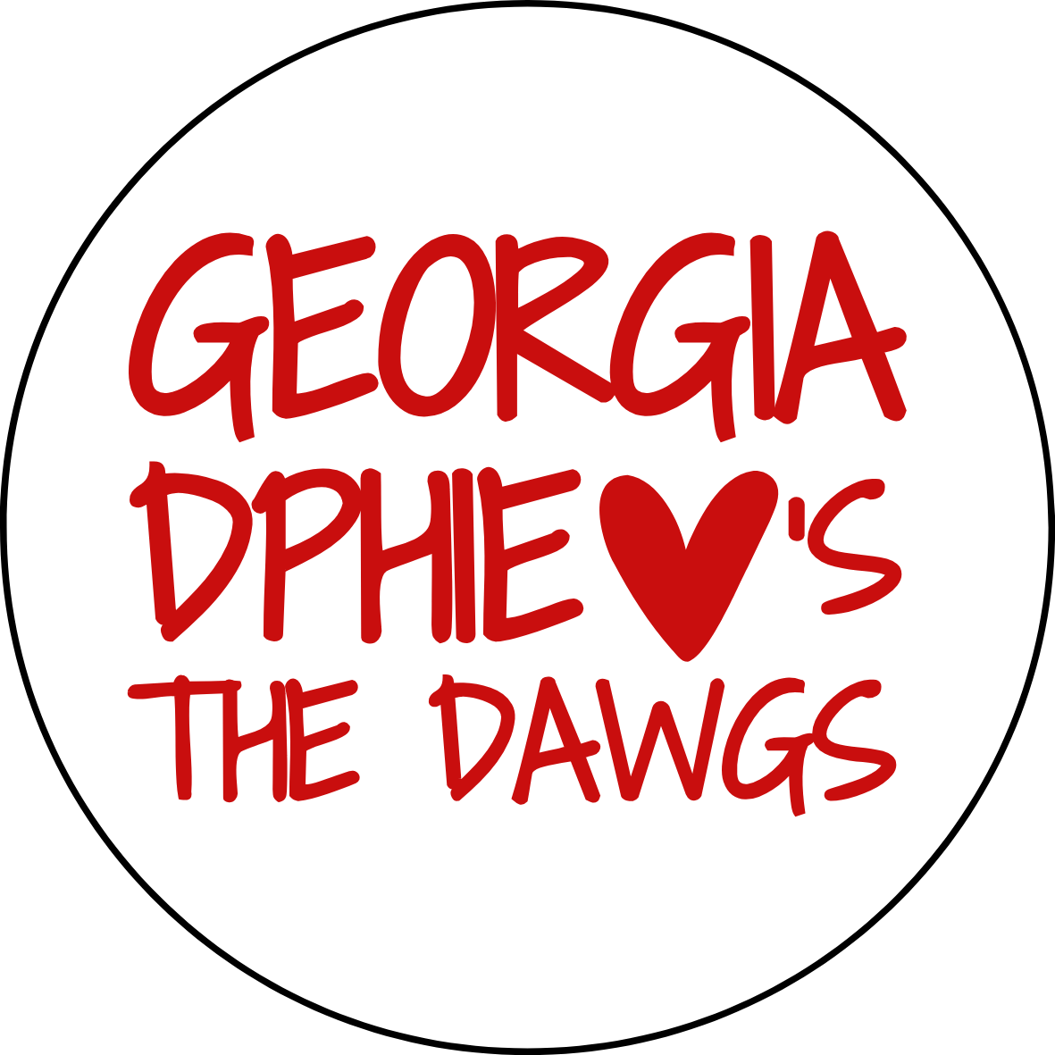 Georgia Sorority Loves the Dawgs Button