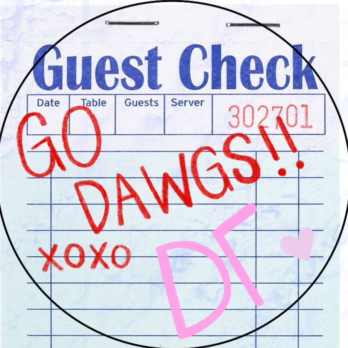 Guest Check Sorority Button