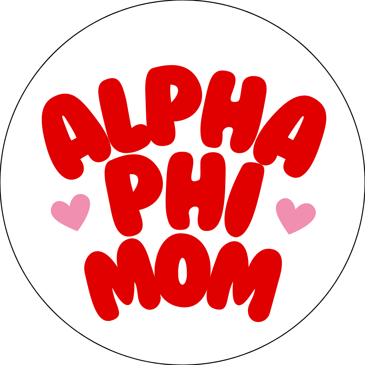 UGA Sorority Mom Bubble Sticker- 2 Pack
