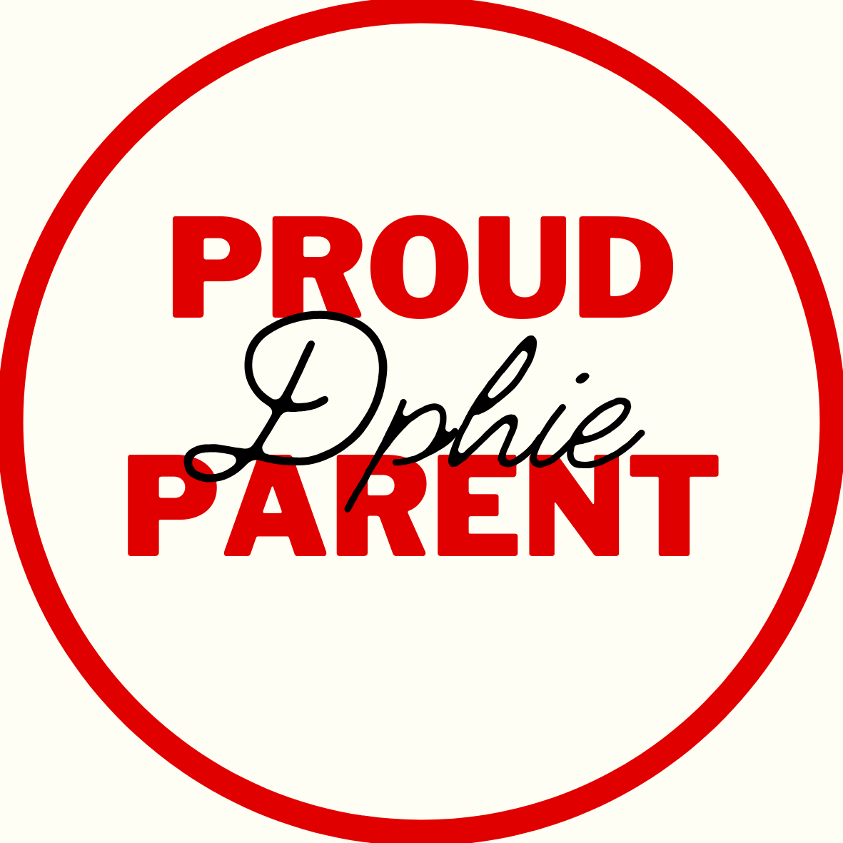 "Proud Parent" Sorority Sticker- 2 Pack