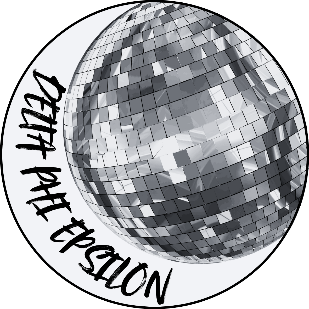 Silver Disco Sorority Sticker