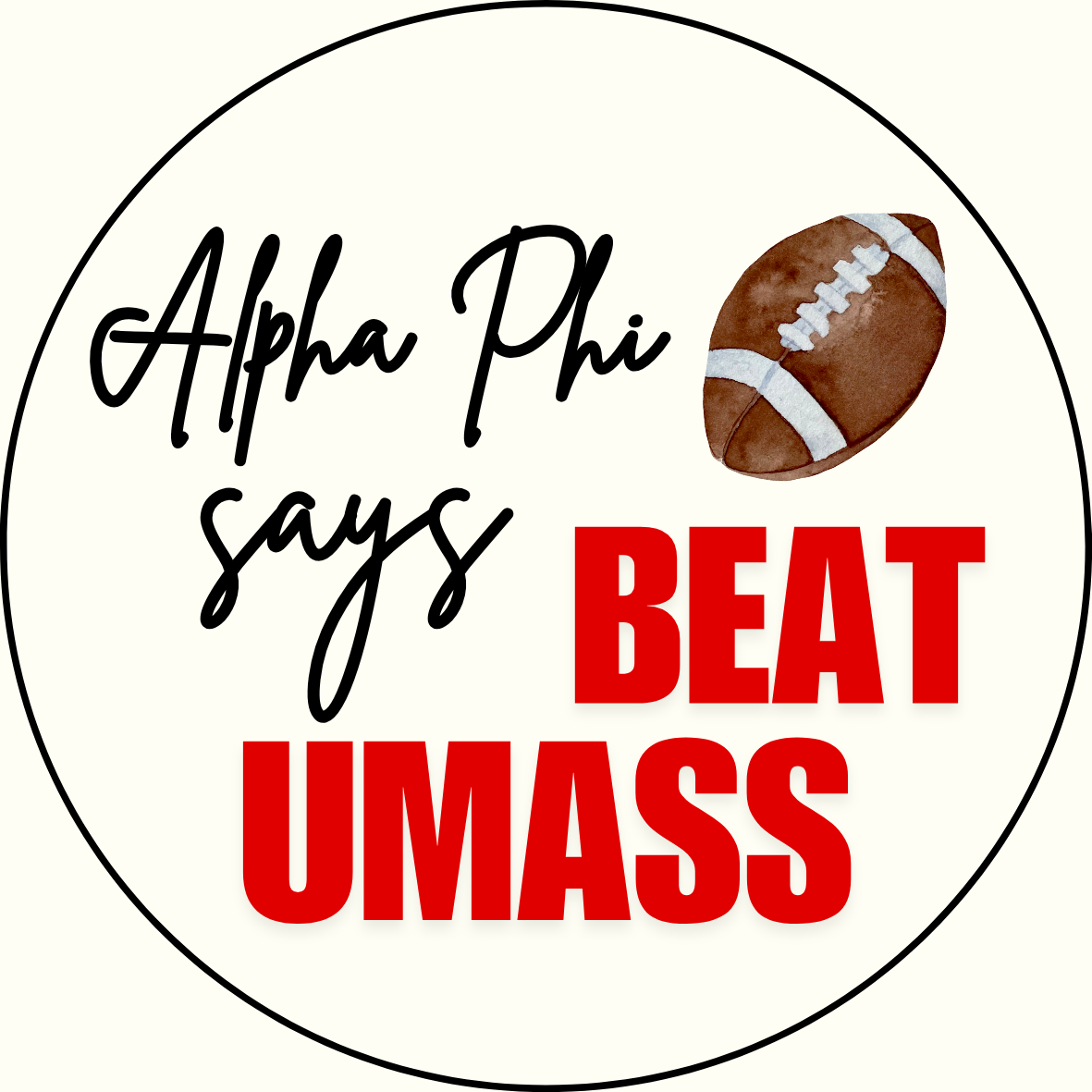 UGA vs. UMass "Beat UMass" Sorority Sticker - 2 Pack