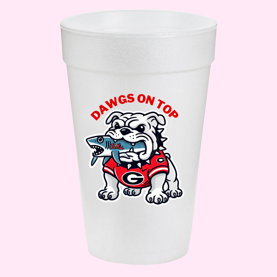 UGA vs. Ole Miss "Dawgs on Top" Rivalry Custom Cups