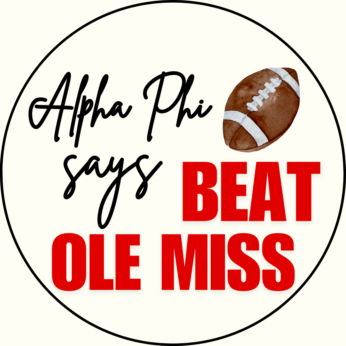 UGA vs. Ole Miss "Beat Ole Miss" Sorority Sticker- 2 Pack