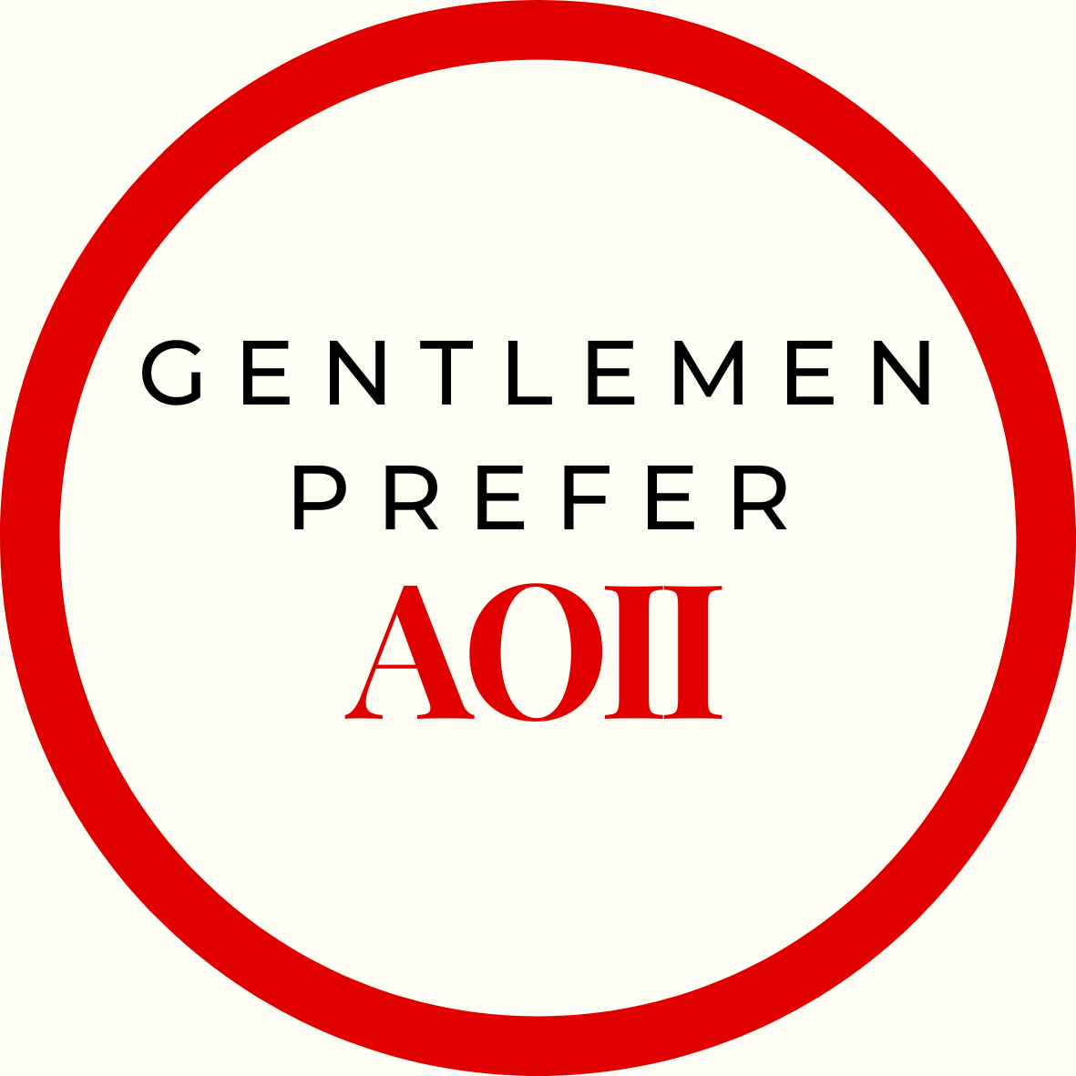 Gentlemen Prefer Block Sorority Button