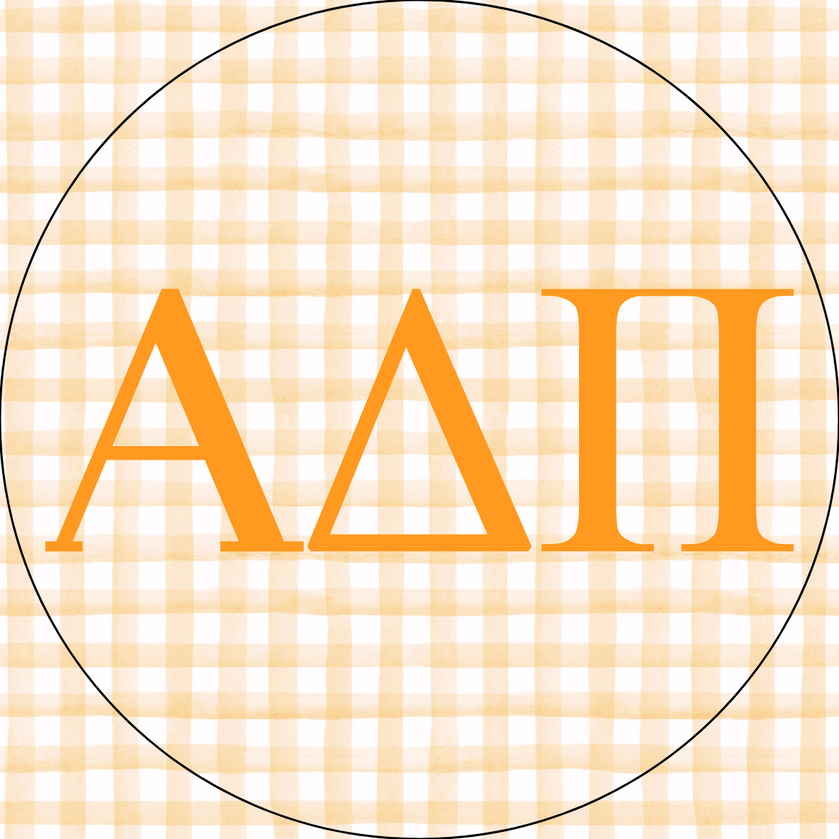 UTK Gingham Sorority Letters Sticker- 2 Pack