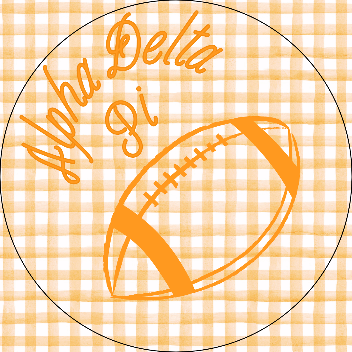UTK Sorority Gingham Sticker- 2 Pack