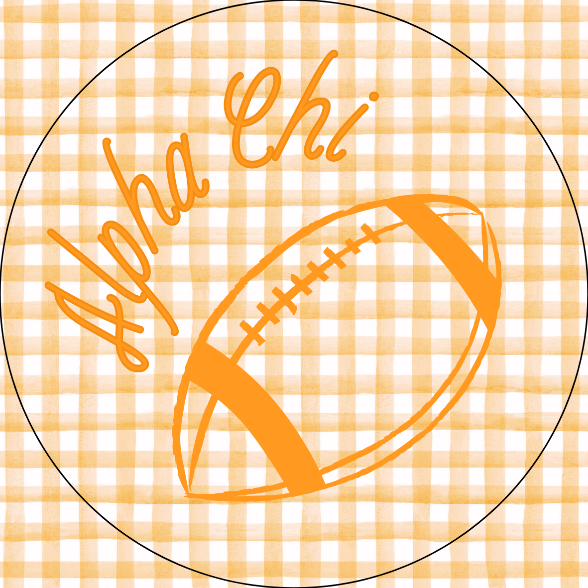 UTK Sorority Gingham Sticker- 2 Pack