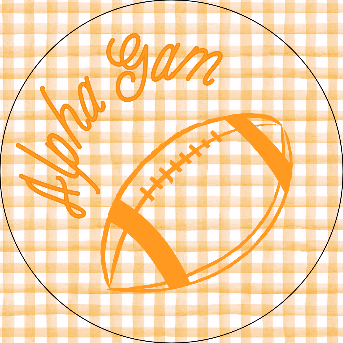 UTK Sorority Gingham Sticker- 2 Pack