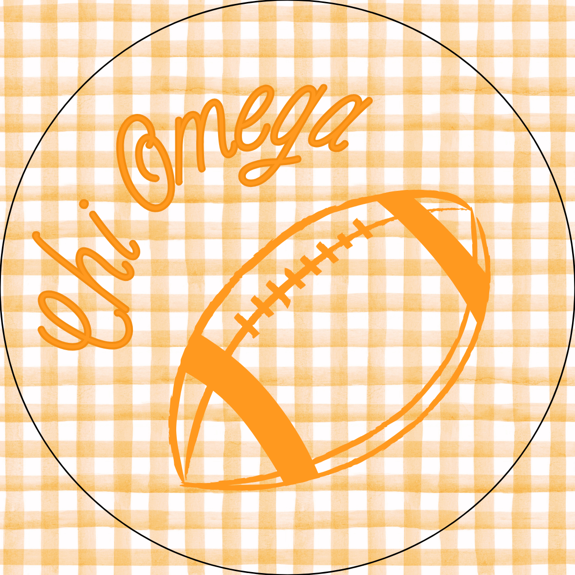 UTK Sorority Gingham Sticker- 2 Pack