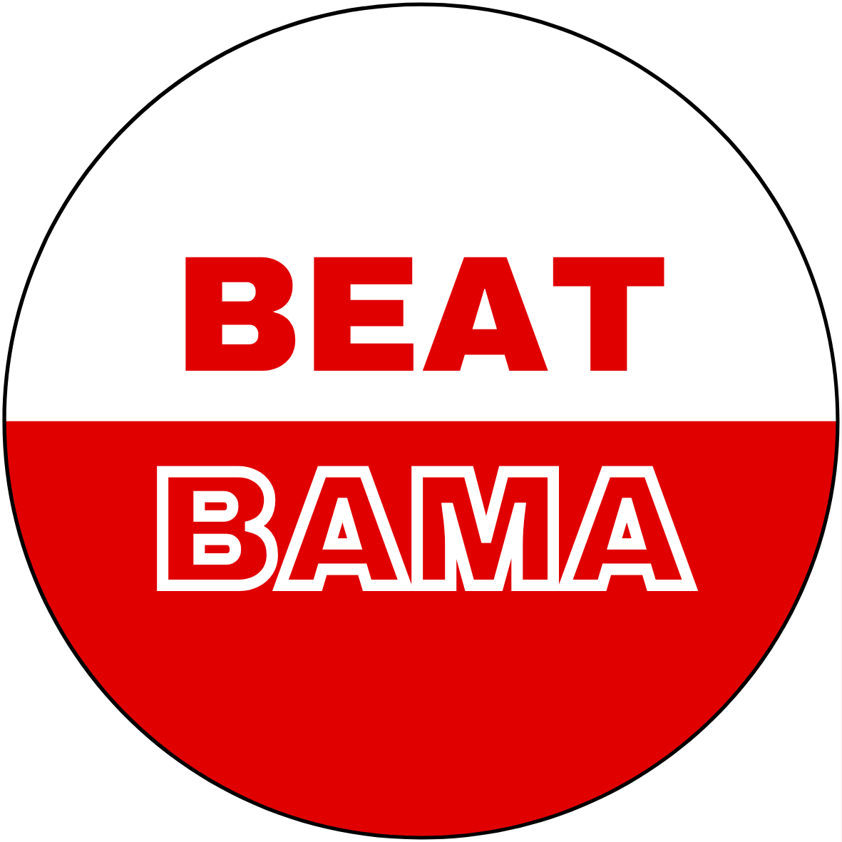 UGA vs. Bama "Beat Bama" Rivalry Sticker- 2 Pack