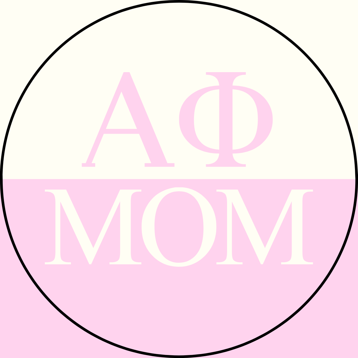 Color Block Sorority Mom Sticker- 2 Pack