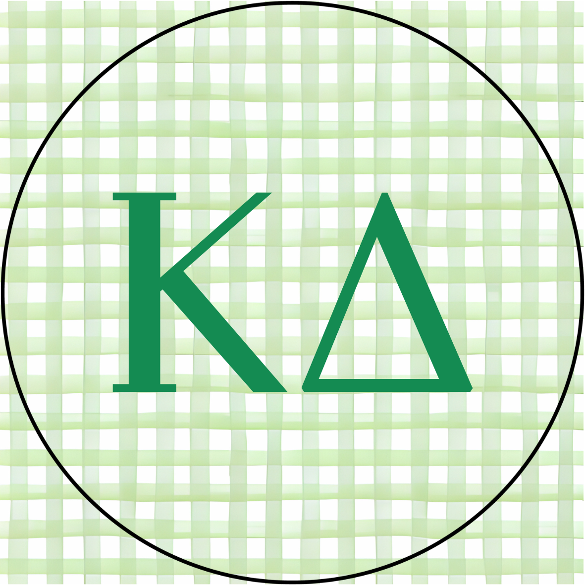 AU Gingham Sorority Letters Sticker- 2 Pack