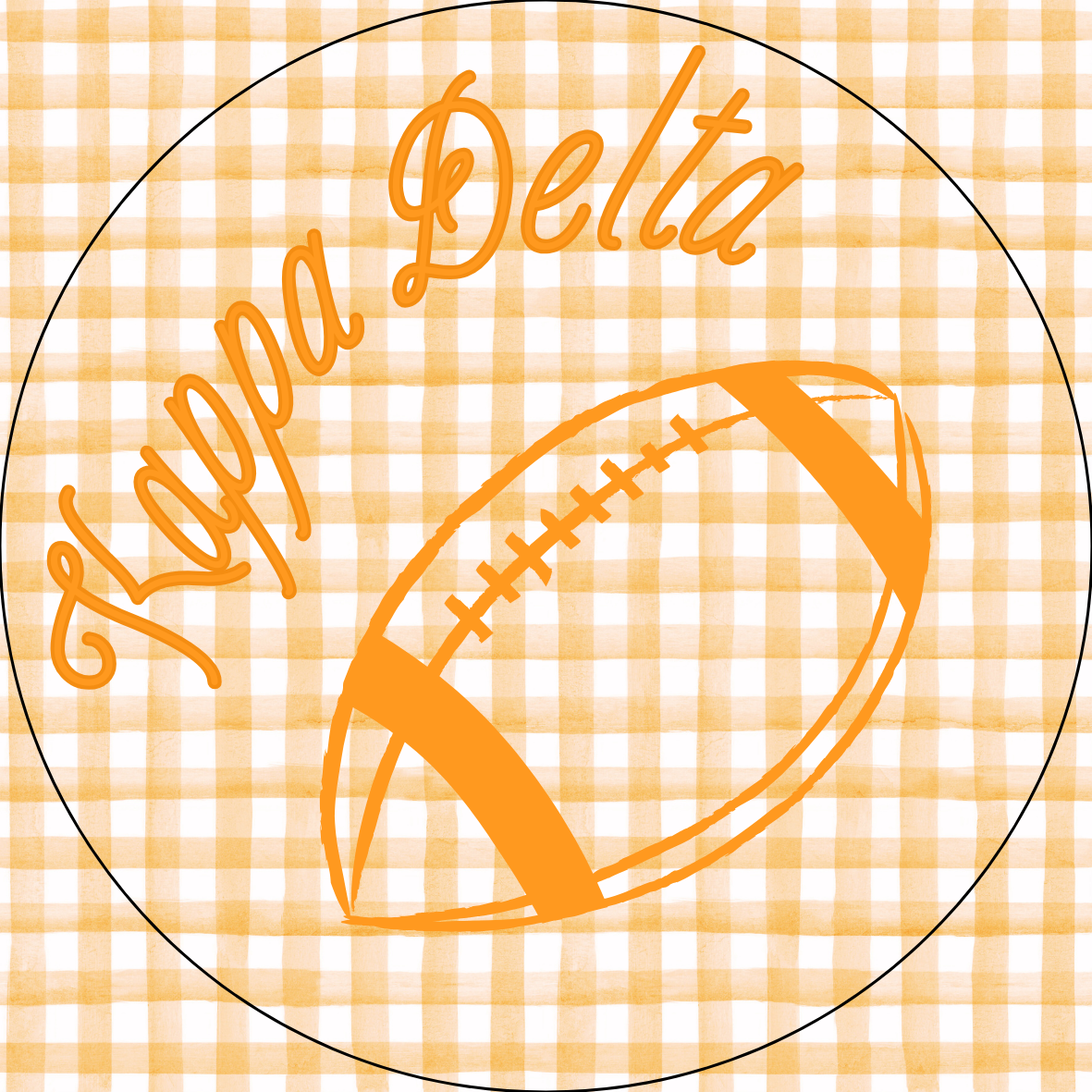UTK Sorority Gingham Sticker- 2 Pack