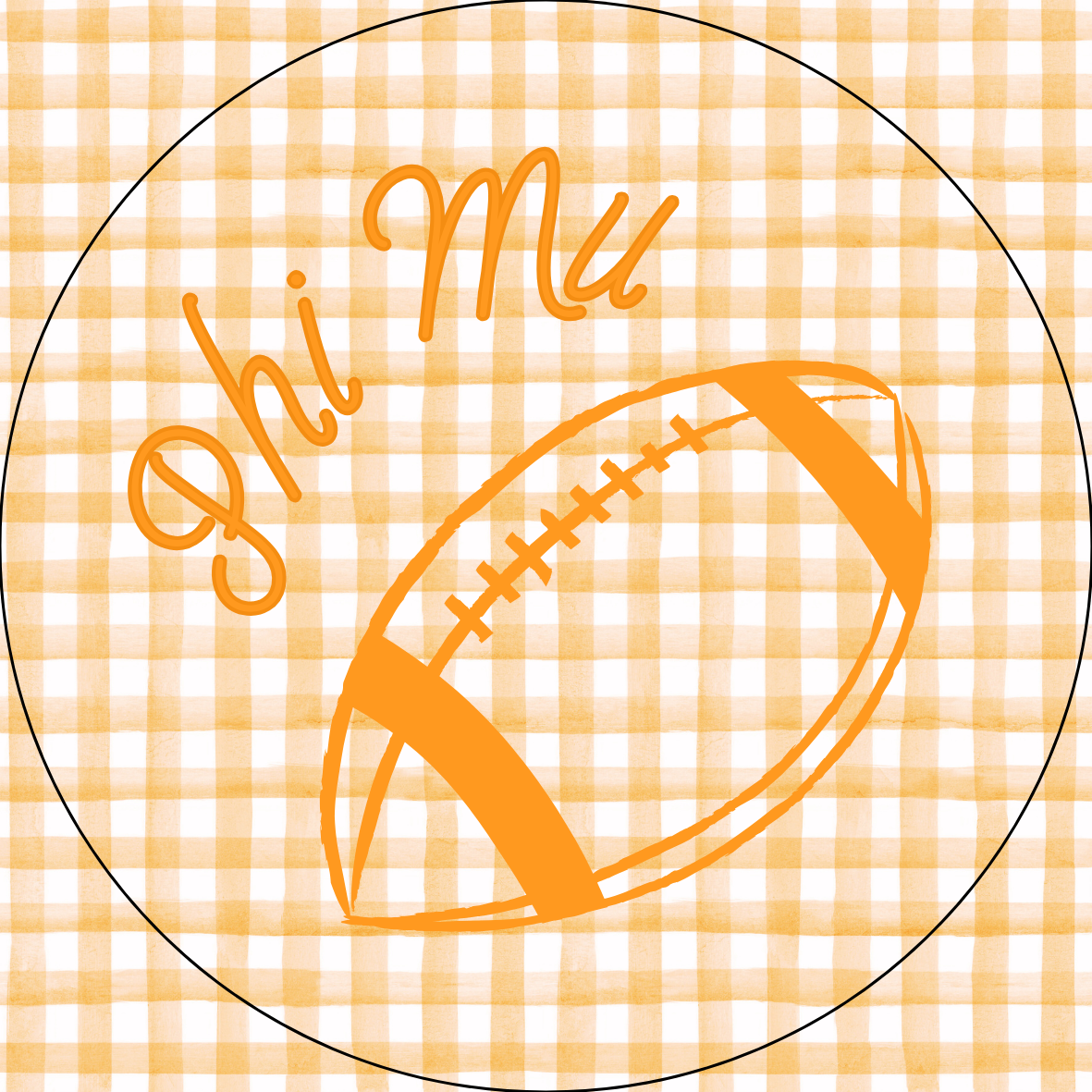 UTK Sorority Gingham Sticker- 2 Pack