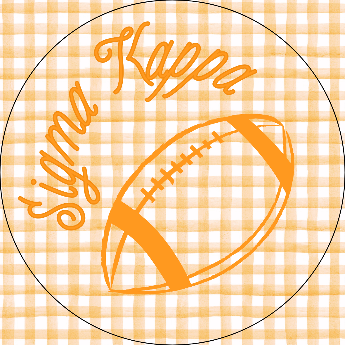 UTK Sorority Gingham Sticker- 2 Pack