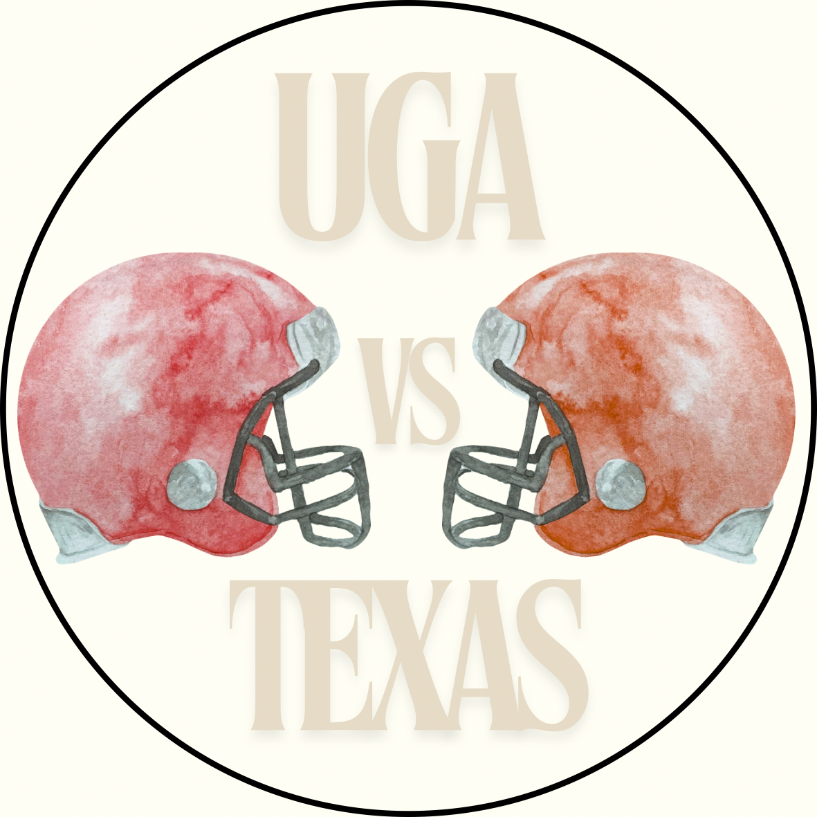 UGA v. Texas Helmet Rivalry Sticker- 2 Pack