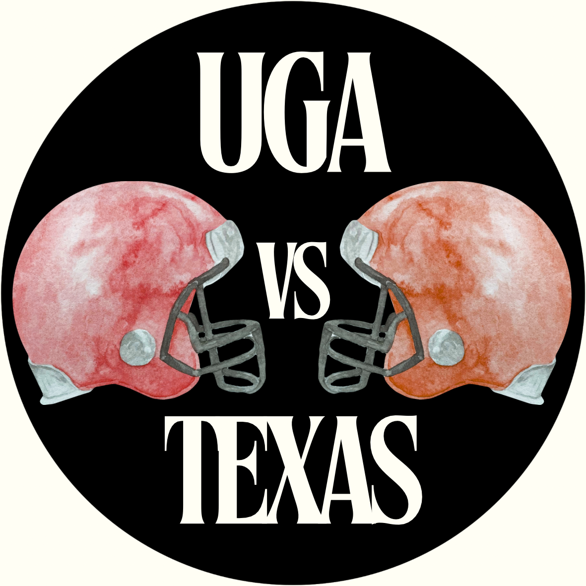 UGA v. Texas Helmet Rivalry Sticker- 2 Pack