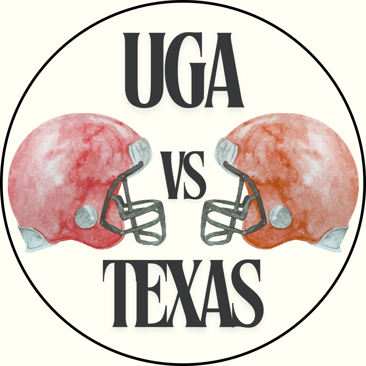 UGA v. Texas Helmet Rivalry Sticker- 2 Pack