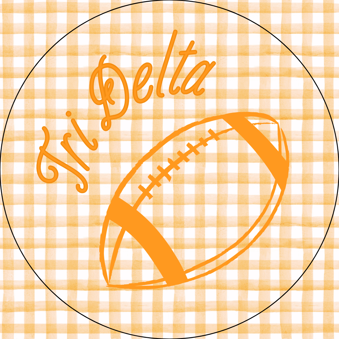 UTK Sorority Gingham Sticker- 2 Pack