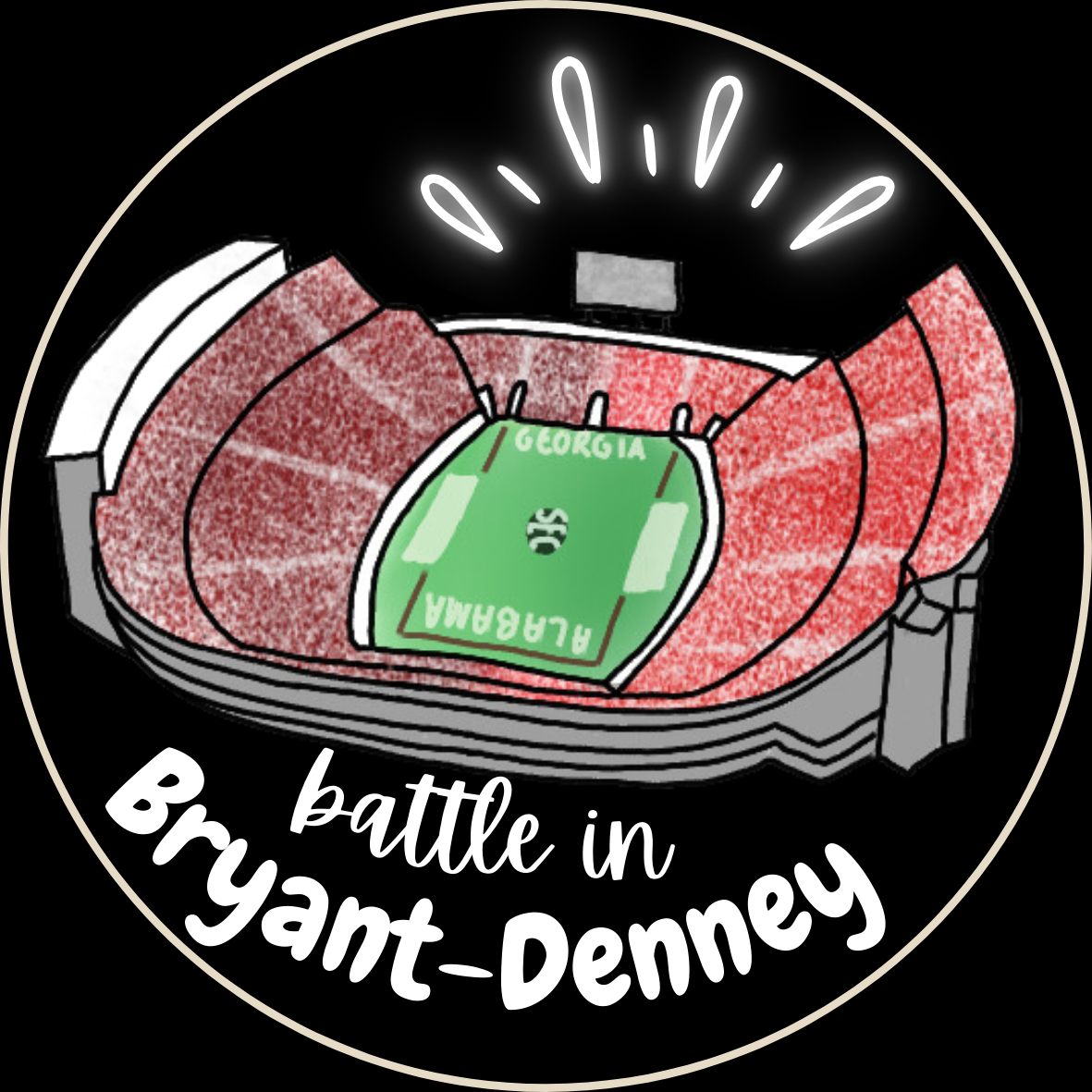 UGA vs. Bama Stadium Rivalry Button