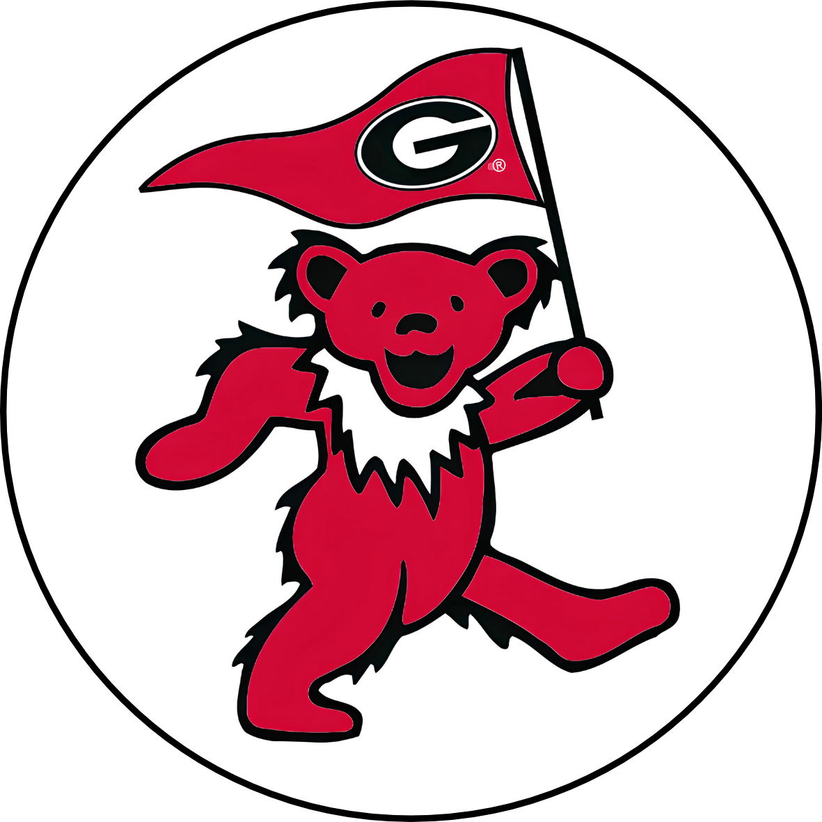 Georgia Grateful Dead Flag Sticker- 2 Pack