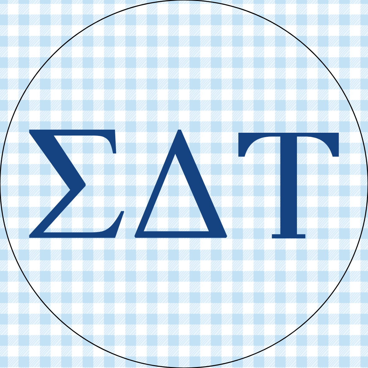 UGA Gingham Sorority Letters Sticker- 2 Pack