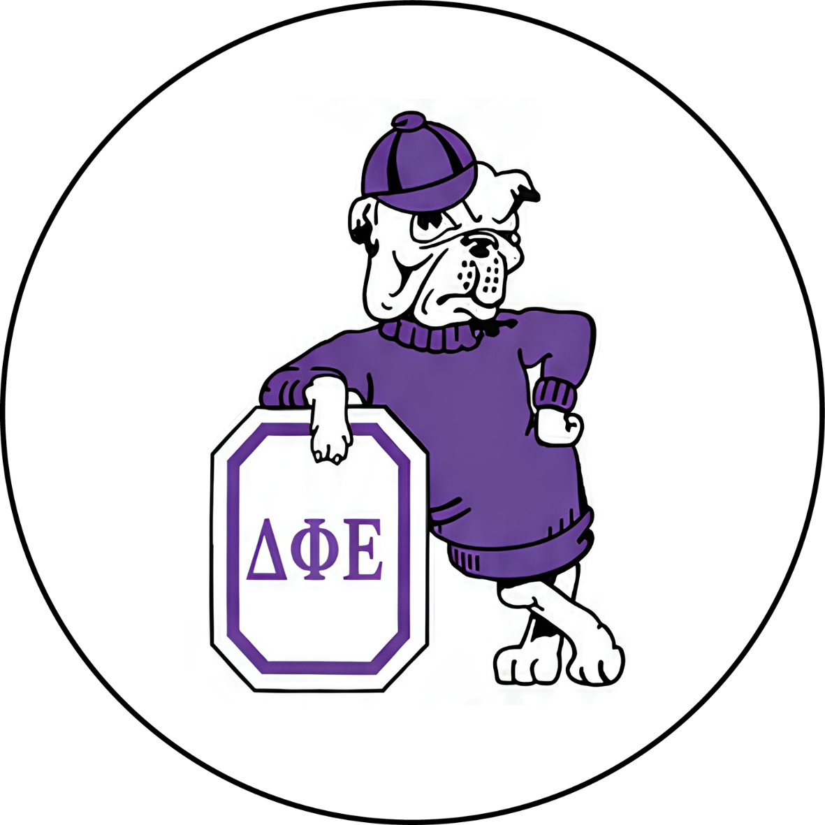 Emblem Retro Logo Georgia Sorority Sticker- 2 Pack