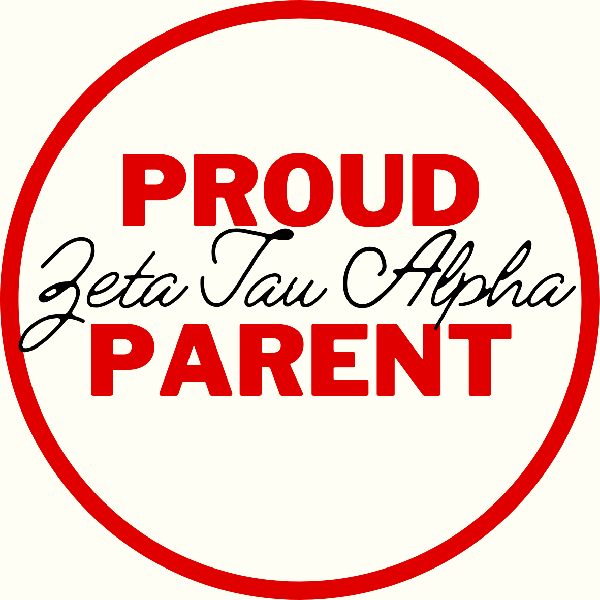 "Proud Parent" Sorority Sticker- 2 Pack