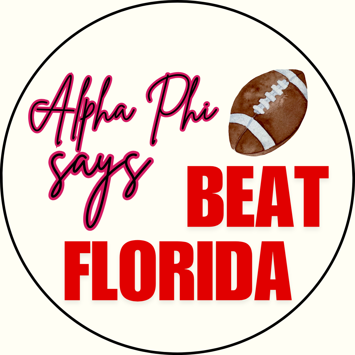 UGA vs. Florida "Beat Florida" Sorority Sticker- 2 Pack