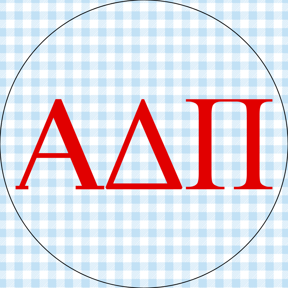 Ole Miss Gingham Sorority Letters Button