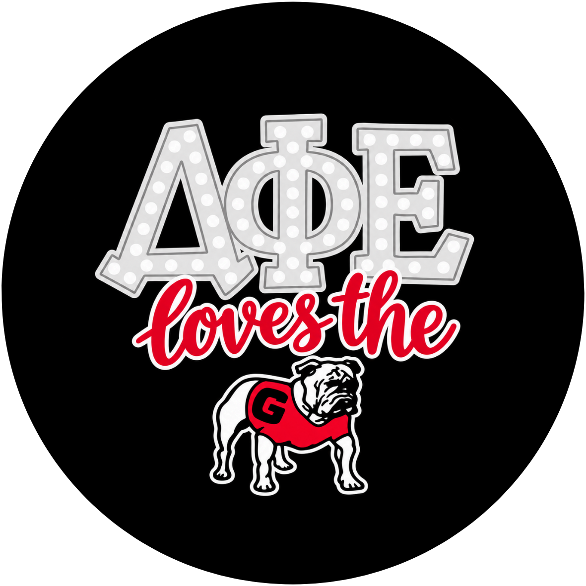 Dawgs & Dots Sorority Button
