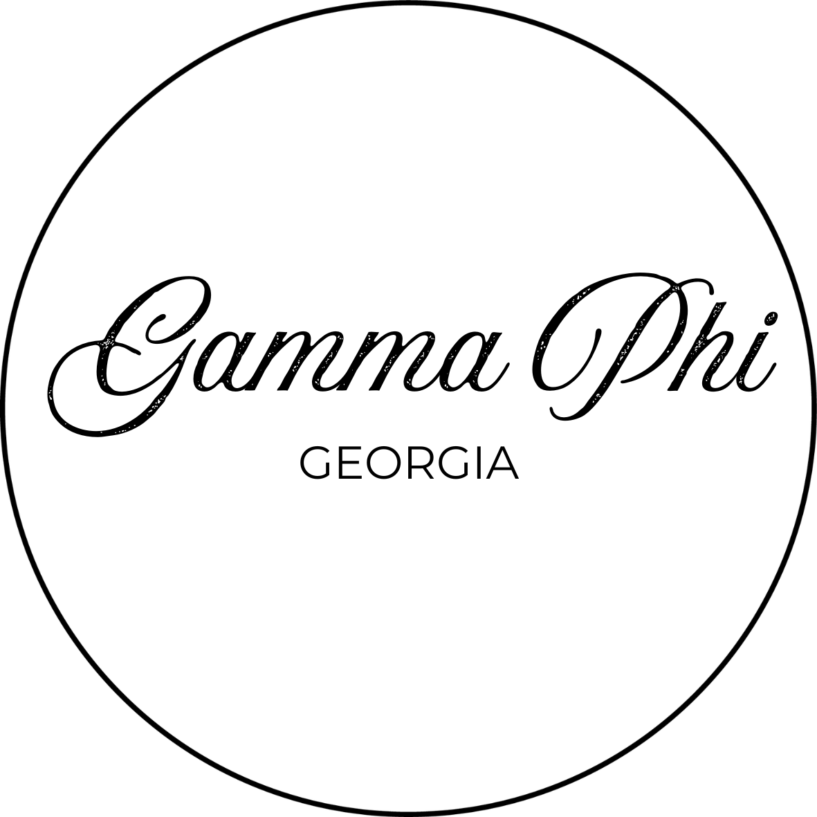 Classic Cursive Georgia Sorority Pinback Button