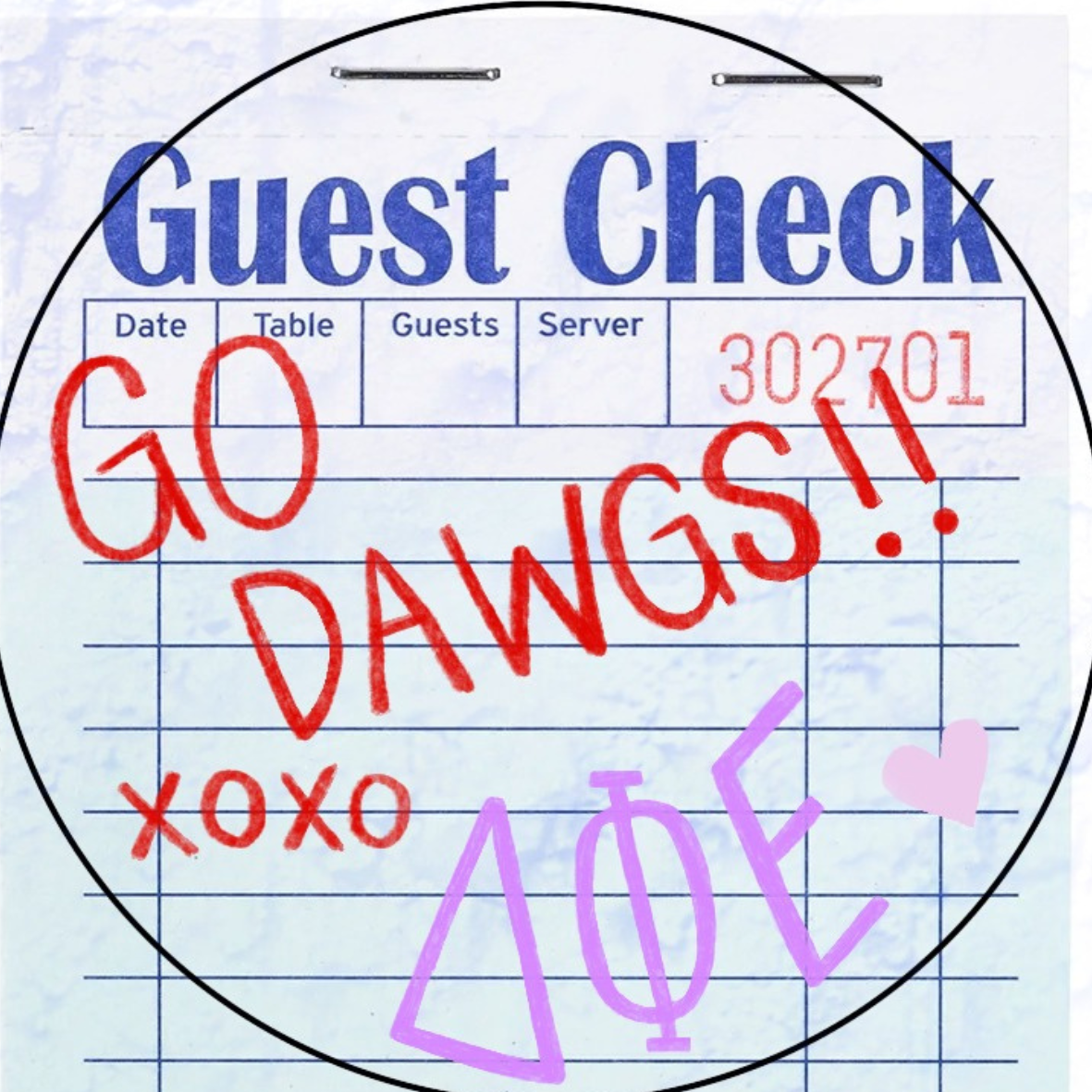 Guest Check Sorority Sticker- 2 Pack