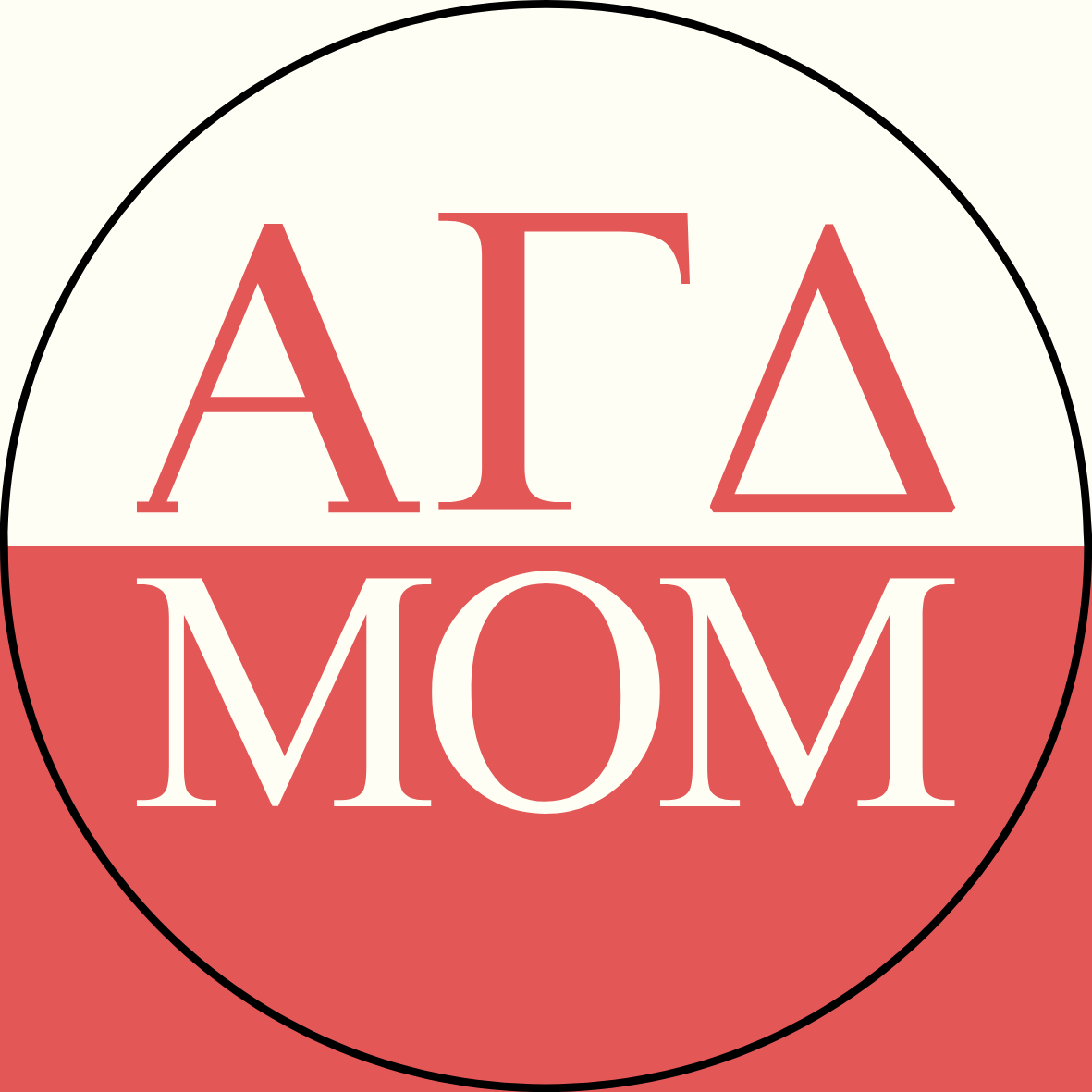 Color Block Sorority Mom Sticker- 2 Pack