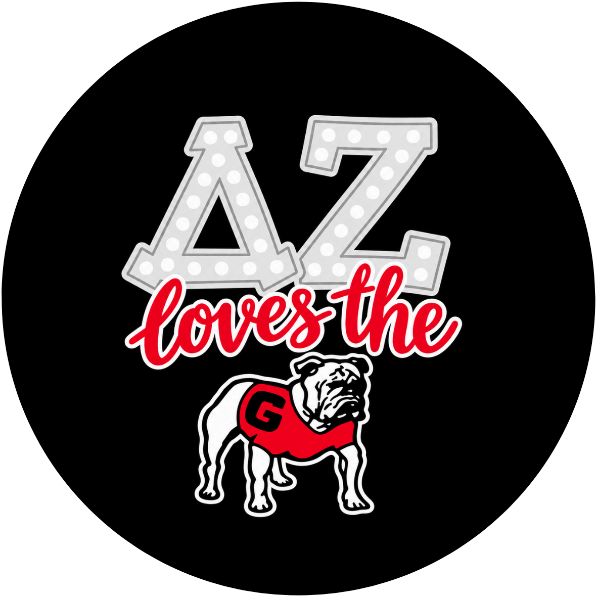 Dawgs & Dots Sorority Button