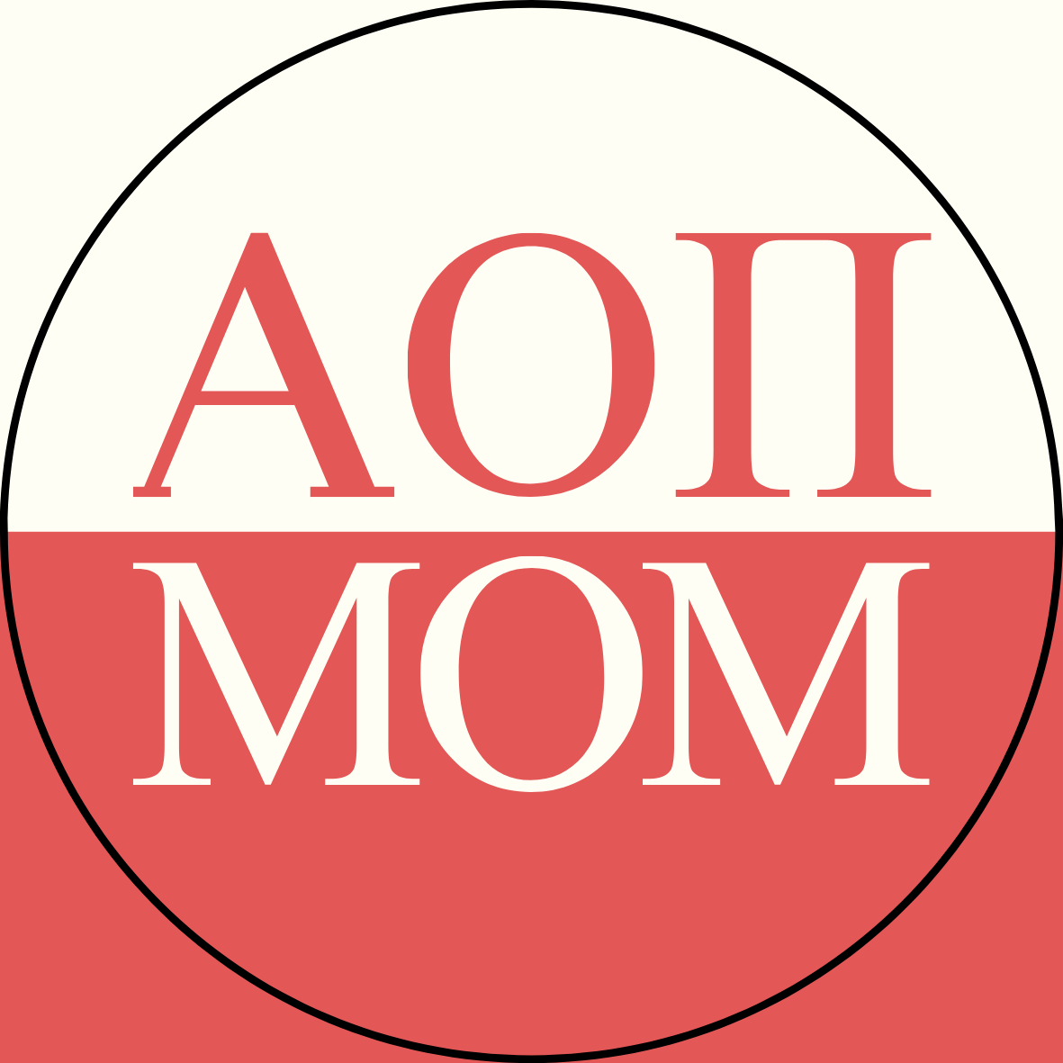 Color Block Sorority Mom Sticker- 2 Pack