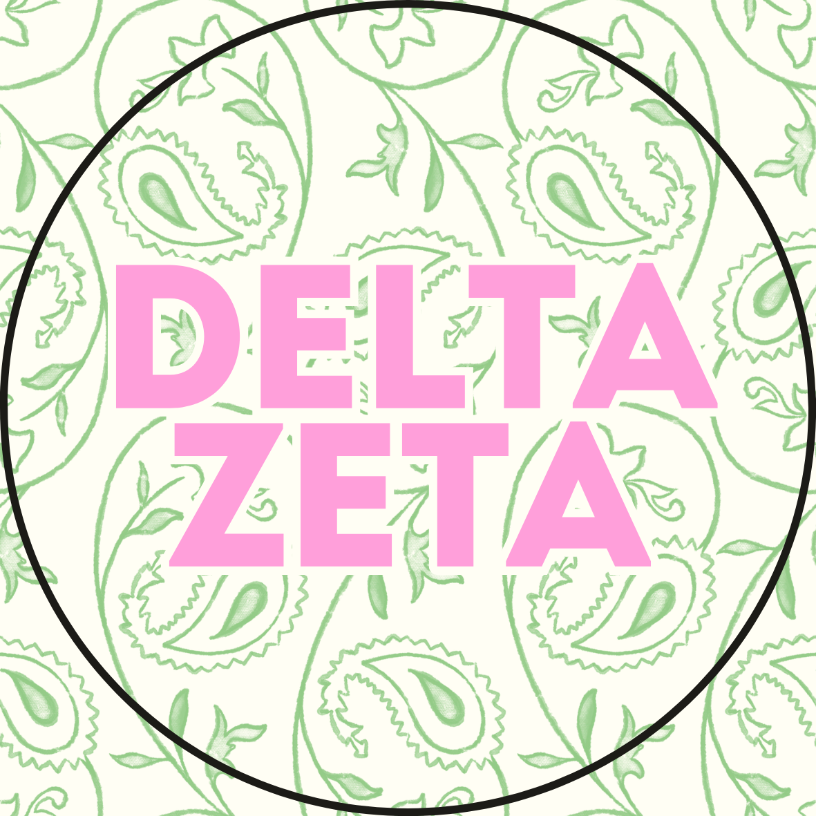 Paisley Sorority Button