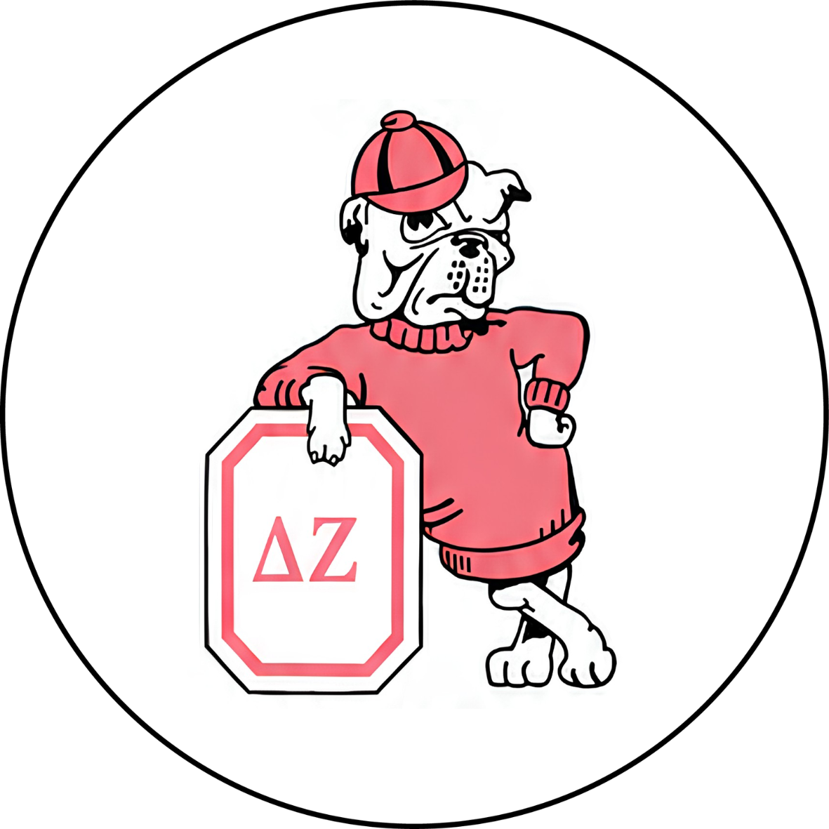 Emblem Retro Logo Georgia Sorority Sticker- 2 Pack