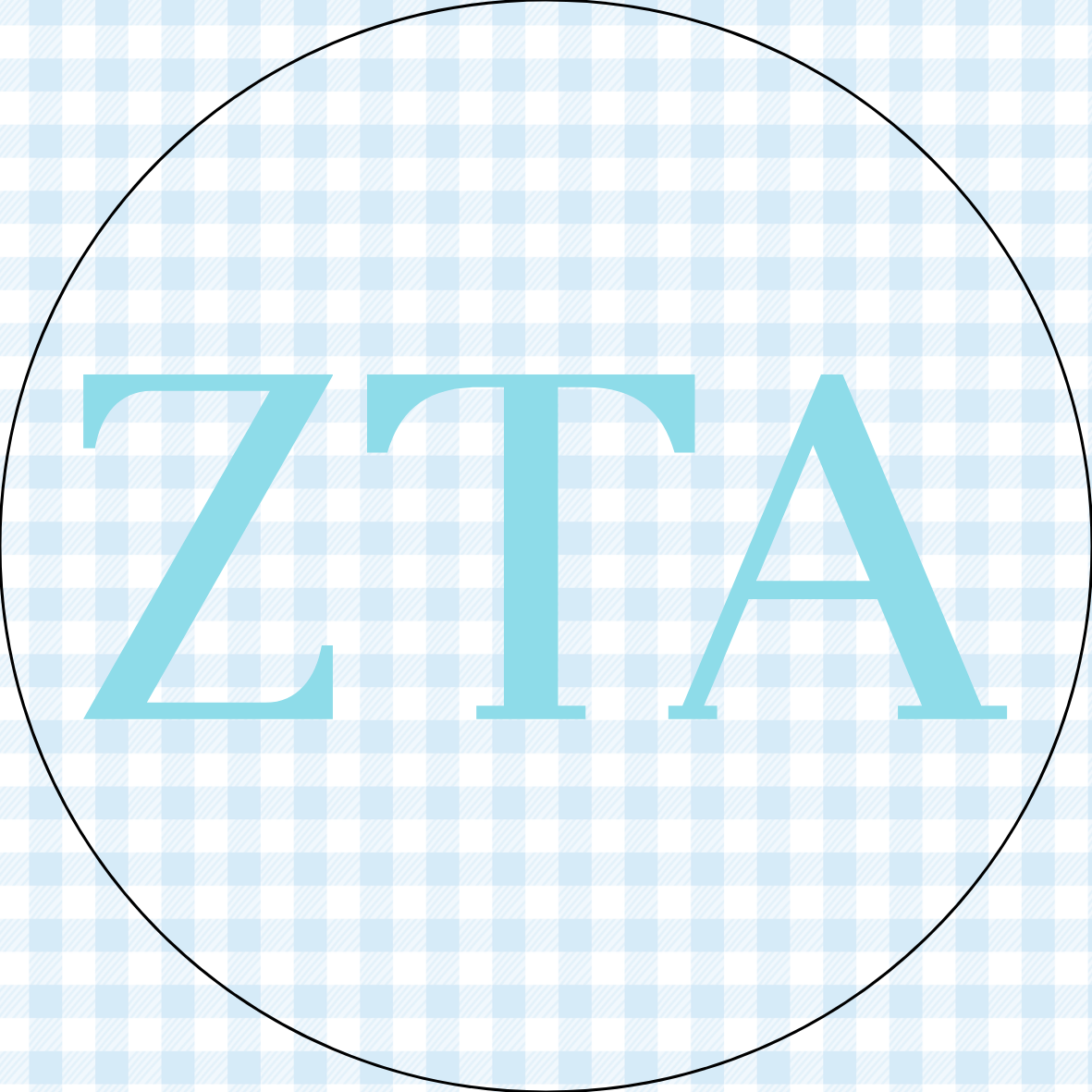 UTK Gingham Sorority Letters Button