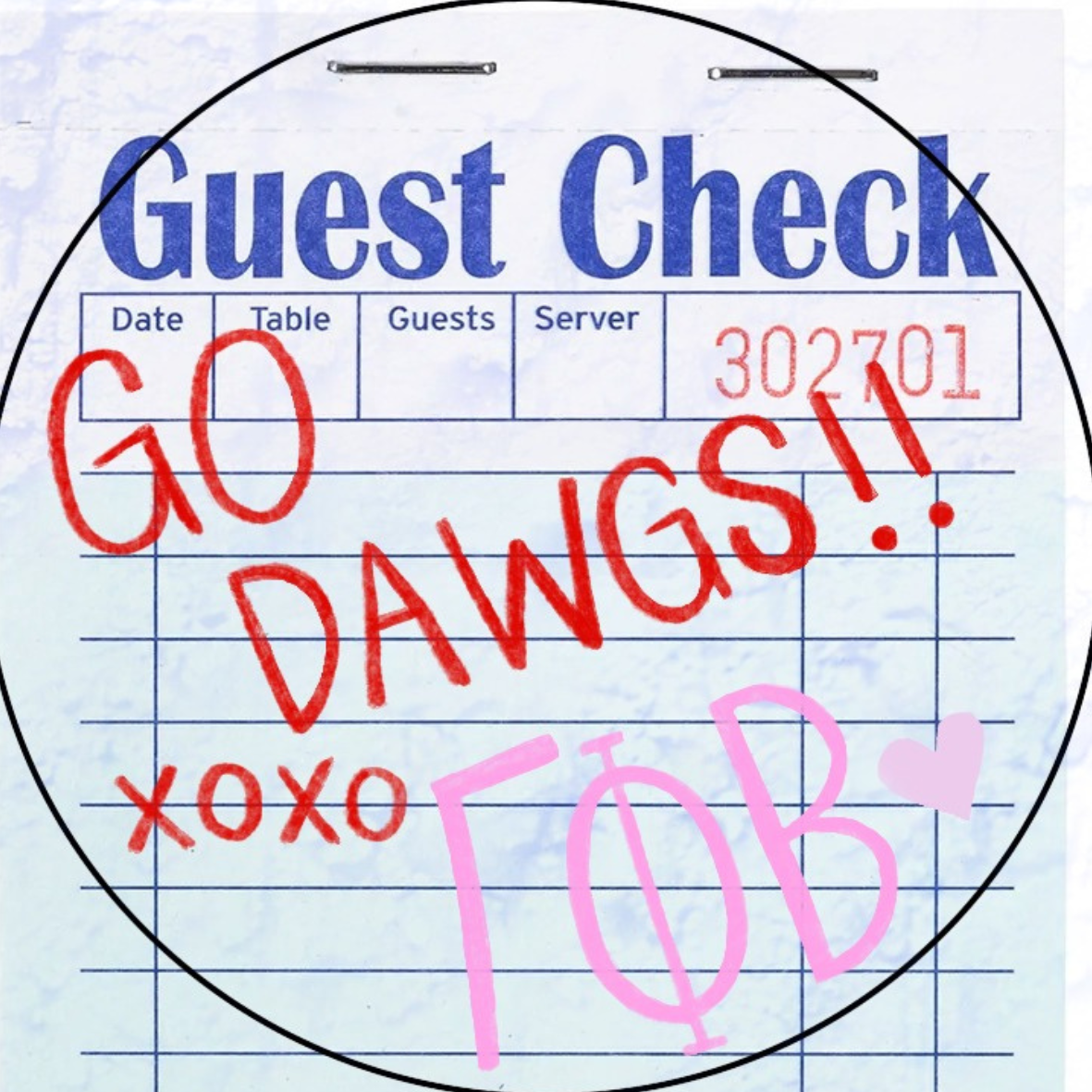 Guest Check Sorority Sticker- 2 Pack